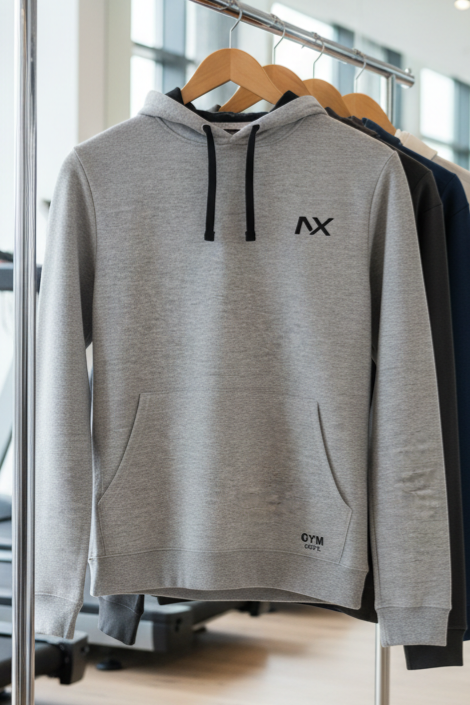 Sweat à capuche NX Gym Dept – Gris Chiné